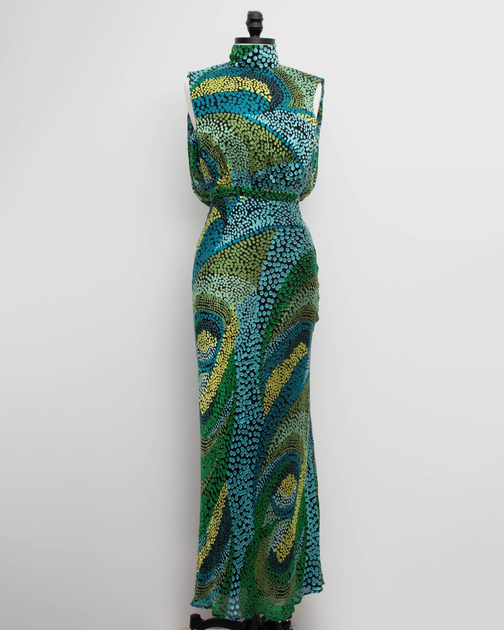 SALONI Fleur Green Dot Print Dress Size 6 - Wind & Song
