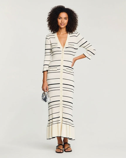 Sandro Striped Knit Maxi Dress - Wind & Song