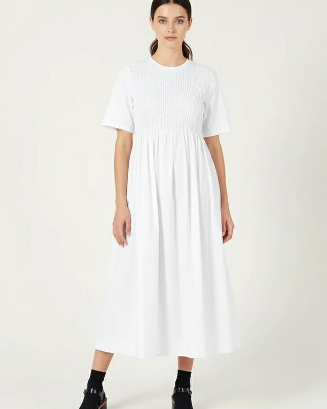 Sandy Liang Diddy White Cotton Dress - Size M - Wind & Song