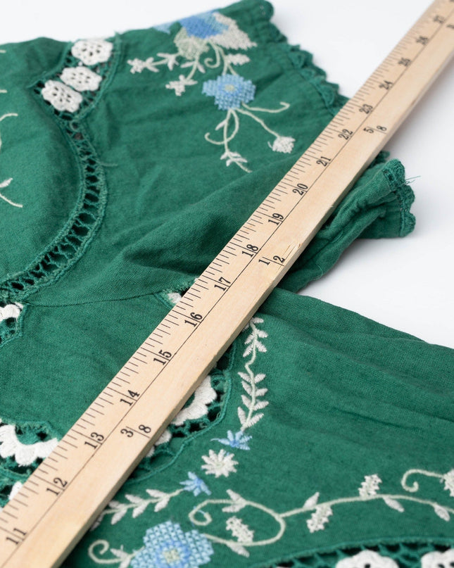 Sea New York Vesna Embroidered Dress in Green Floral - Wind & Song