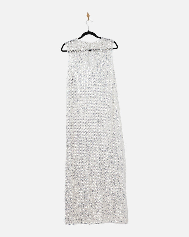 Shona Joy Asteri Silver Maxi Dress - Wind & Song