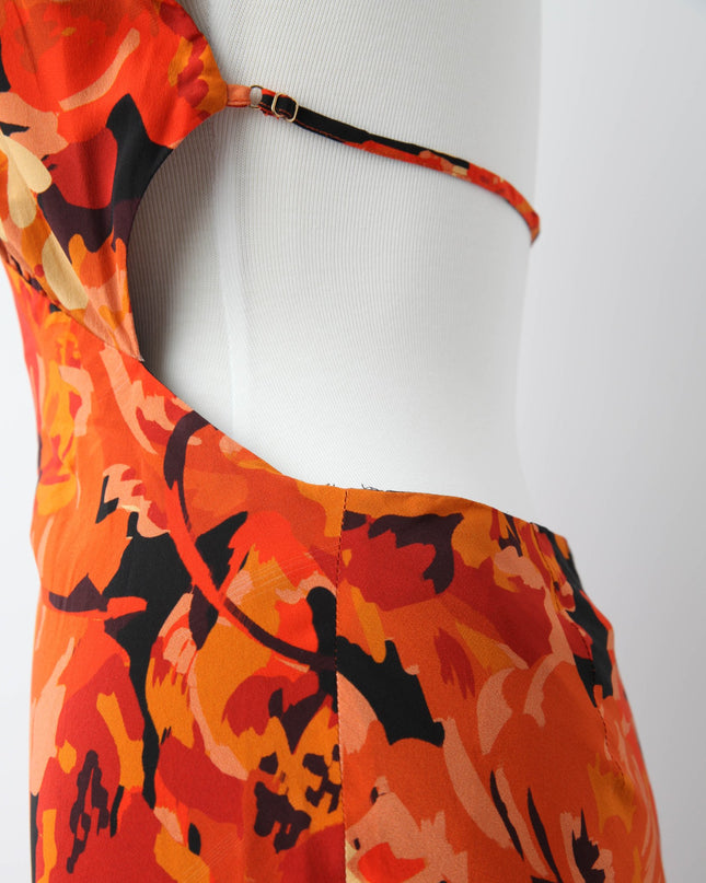 Shona Joy Santos Silk One - Shoulder Dress (Size US 6) - Wind & Song