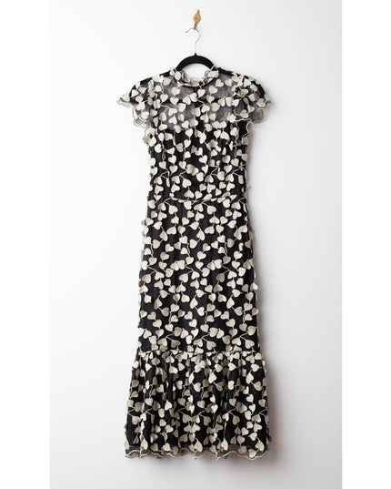 Shoshanna Black and White Chiffon Liberty Dress - Wind & Song