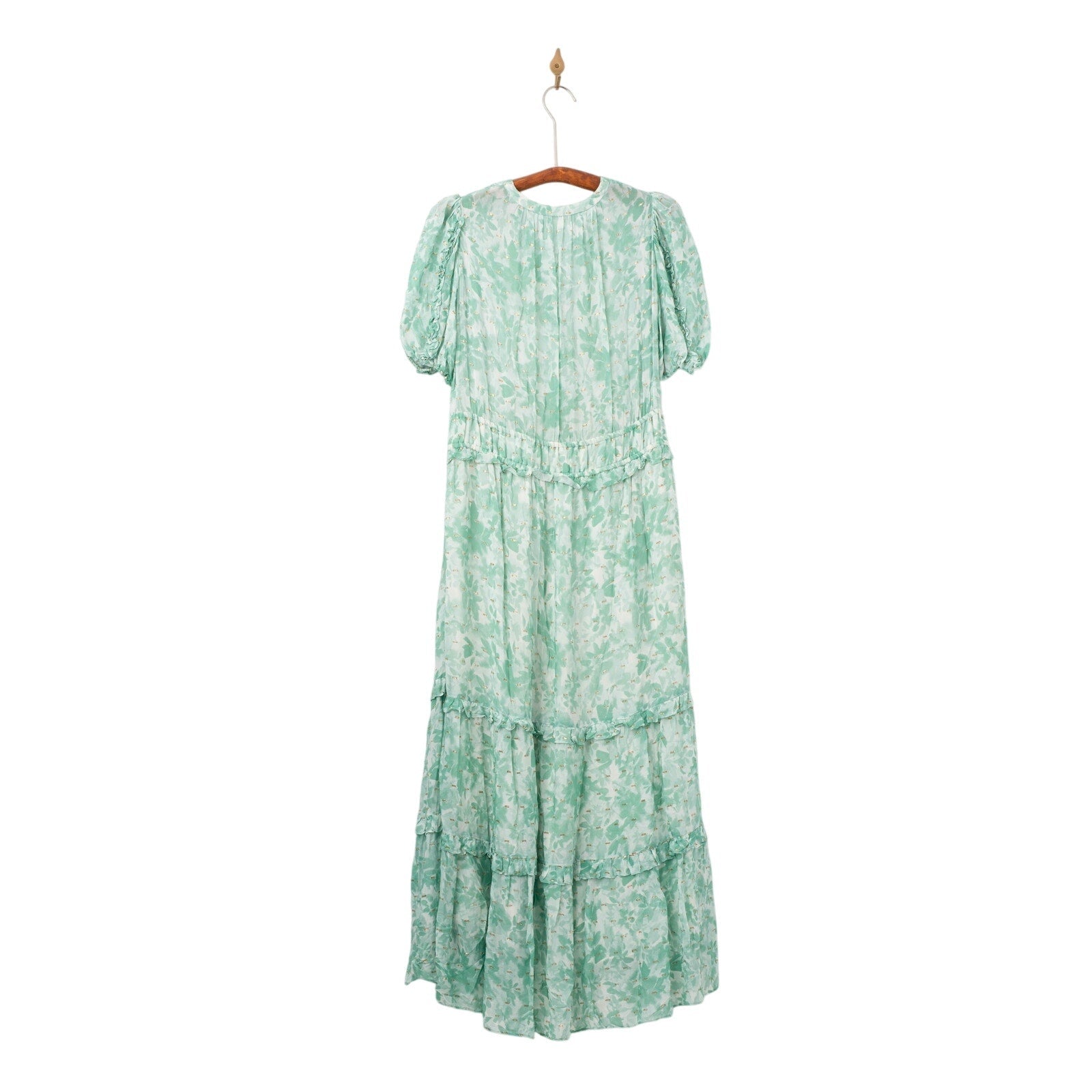 Shoshanna Selene Dress in Green Pre - owned Size 6 - Wind & Song