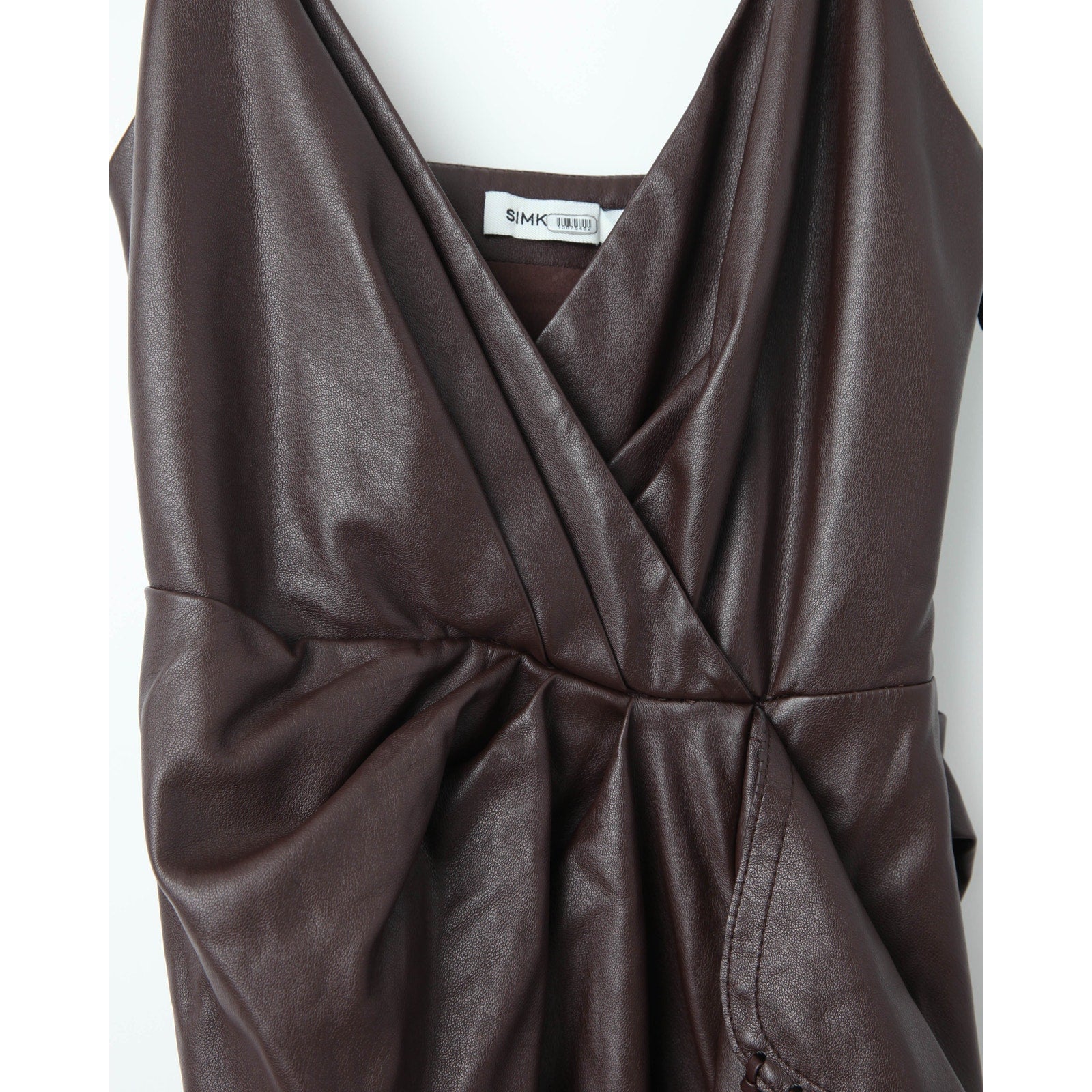 SIMKHAI Carkee Brown Faux Leather Fringe Dress - Wind & Song