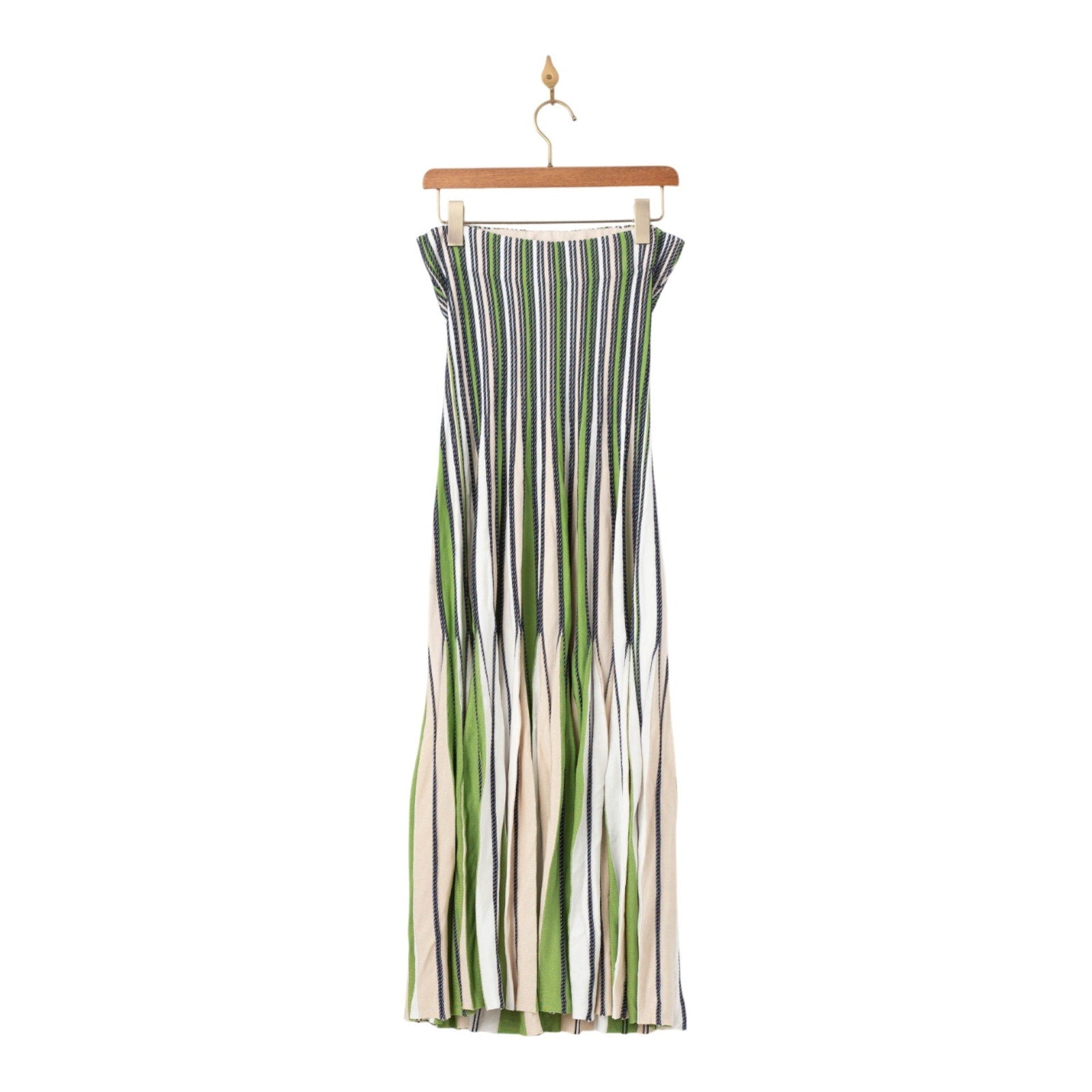 SIMKHAI Soleil Striped Knit - Jersey Midi Dress – Green – Size L - Pre - owned - Wind & Song