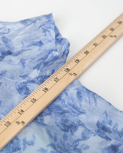 Staud Blue Floral Organza Gown - Size S - Wind & Song