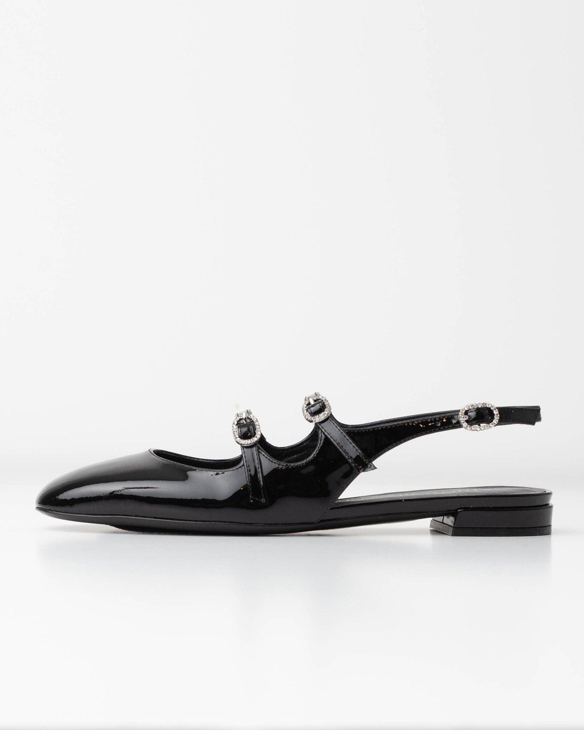 Stuart Weitzman Clarice Patent Leather Slingback Flats - Wind & Song
