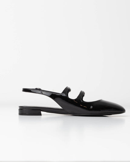 Stuart Weitzman Clarice Patent Leather Slingback Flats - Wind & Song