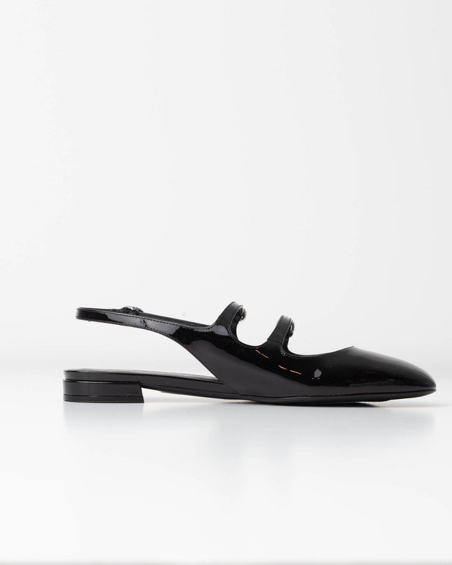 Stuart Weitzman Clarice Patent Leather Slingback Flats - Wind & Song