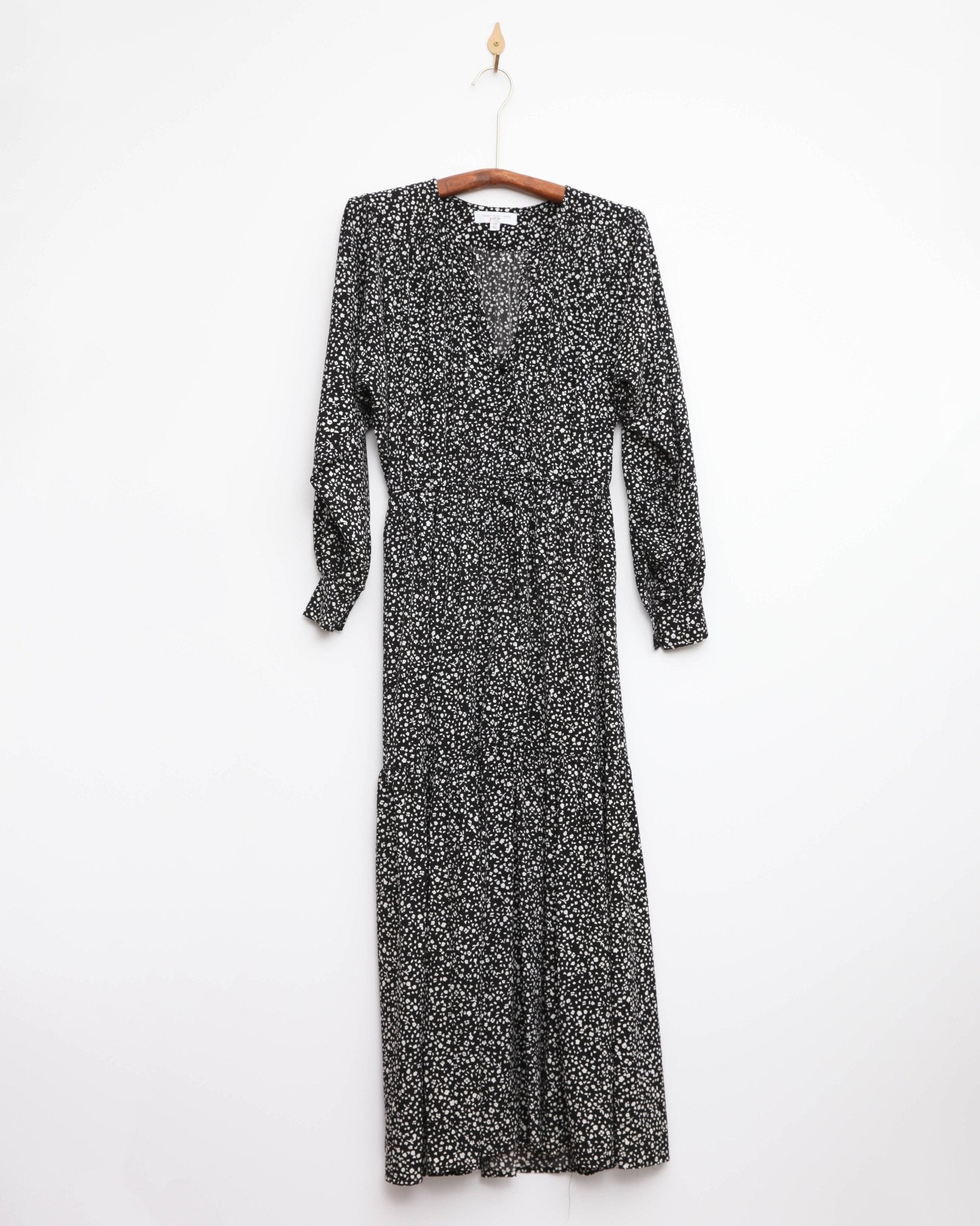 Sweet Baby Jamie Black Ditsy Midi Dress - Wind & Song