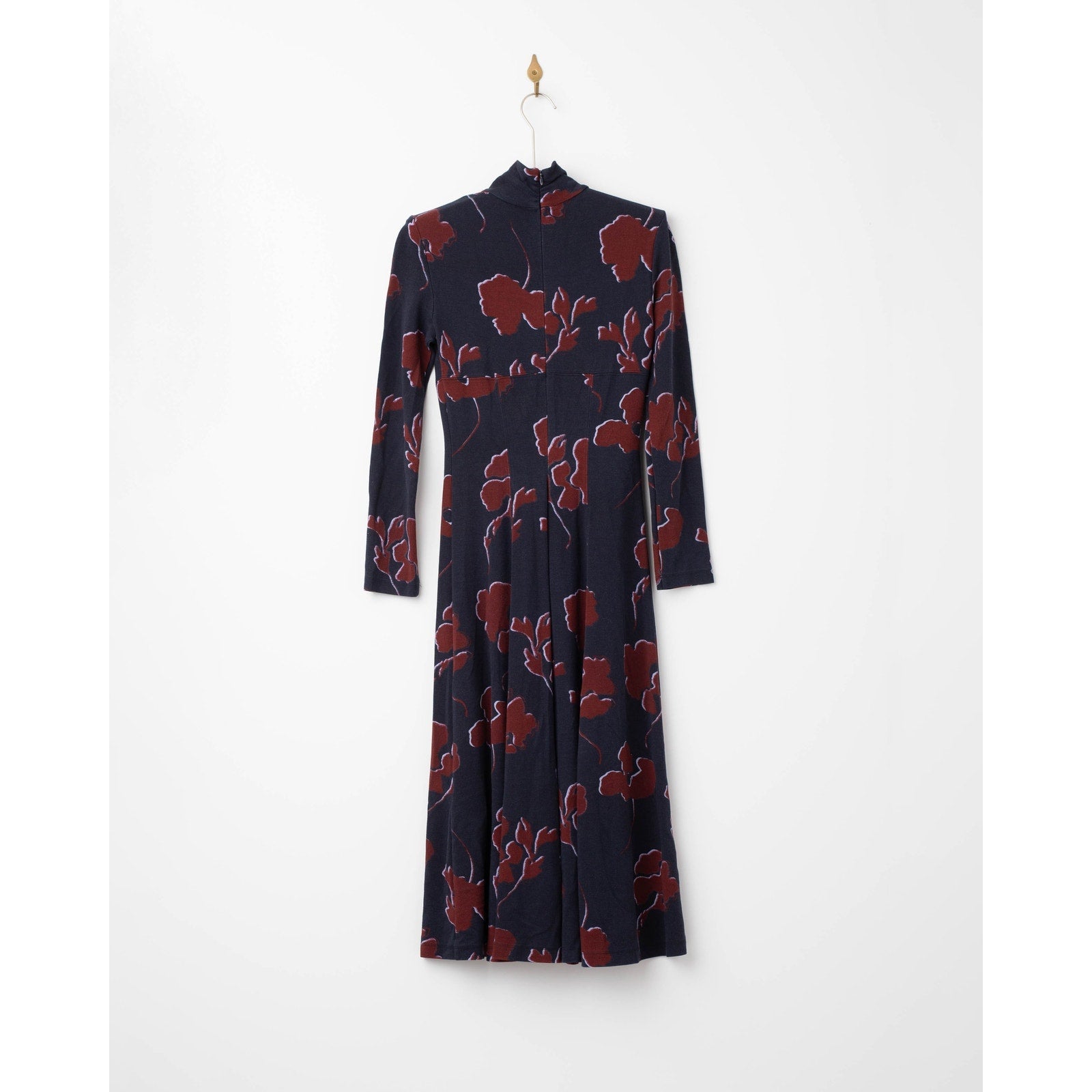 Tanya Taylor Thea long - sleeve floral turtleneck midi dress - Wind & Song
