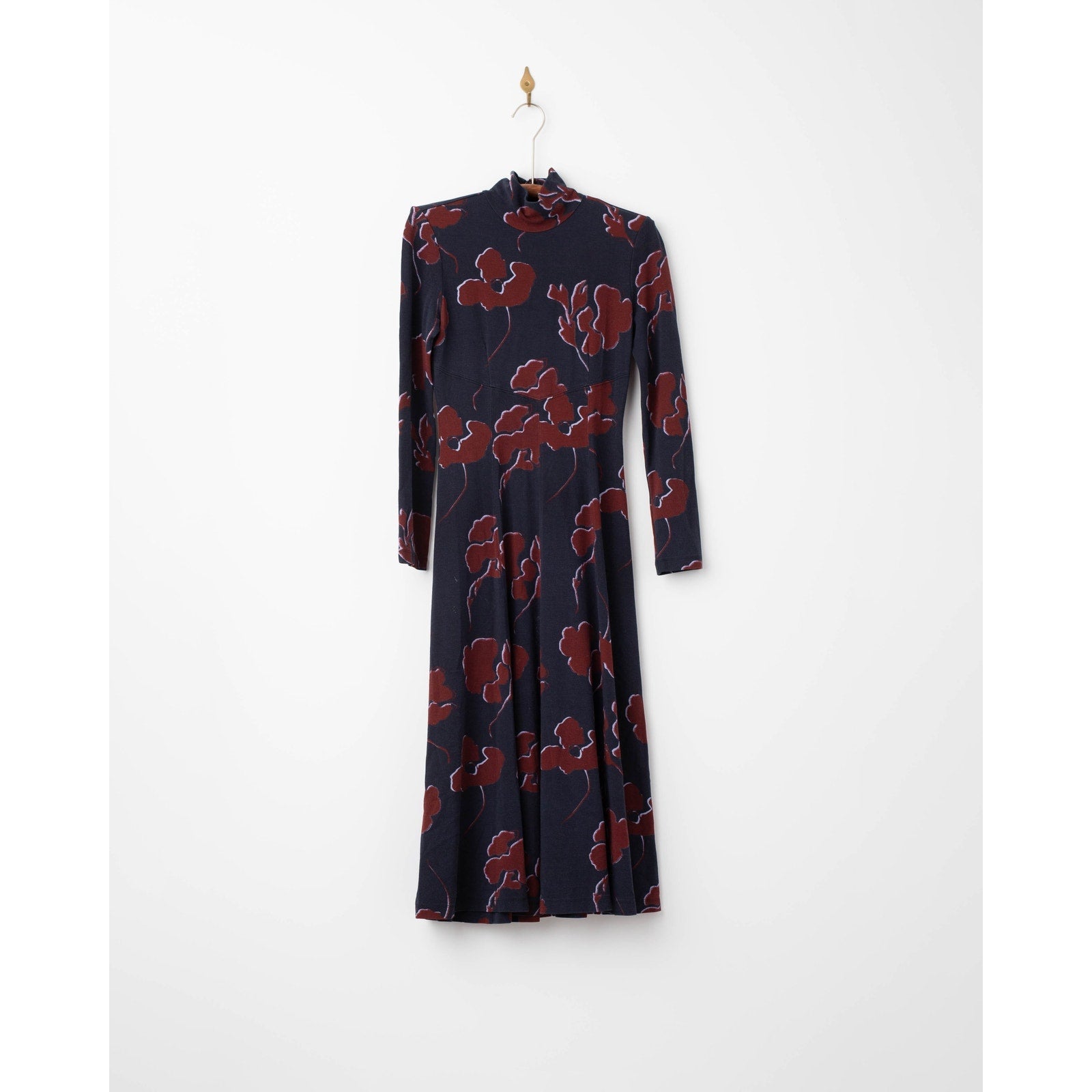 Tanya Taylor Thea long - sleeve floral turtleneck midi dress - Wind & Song