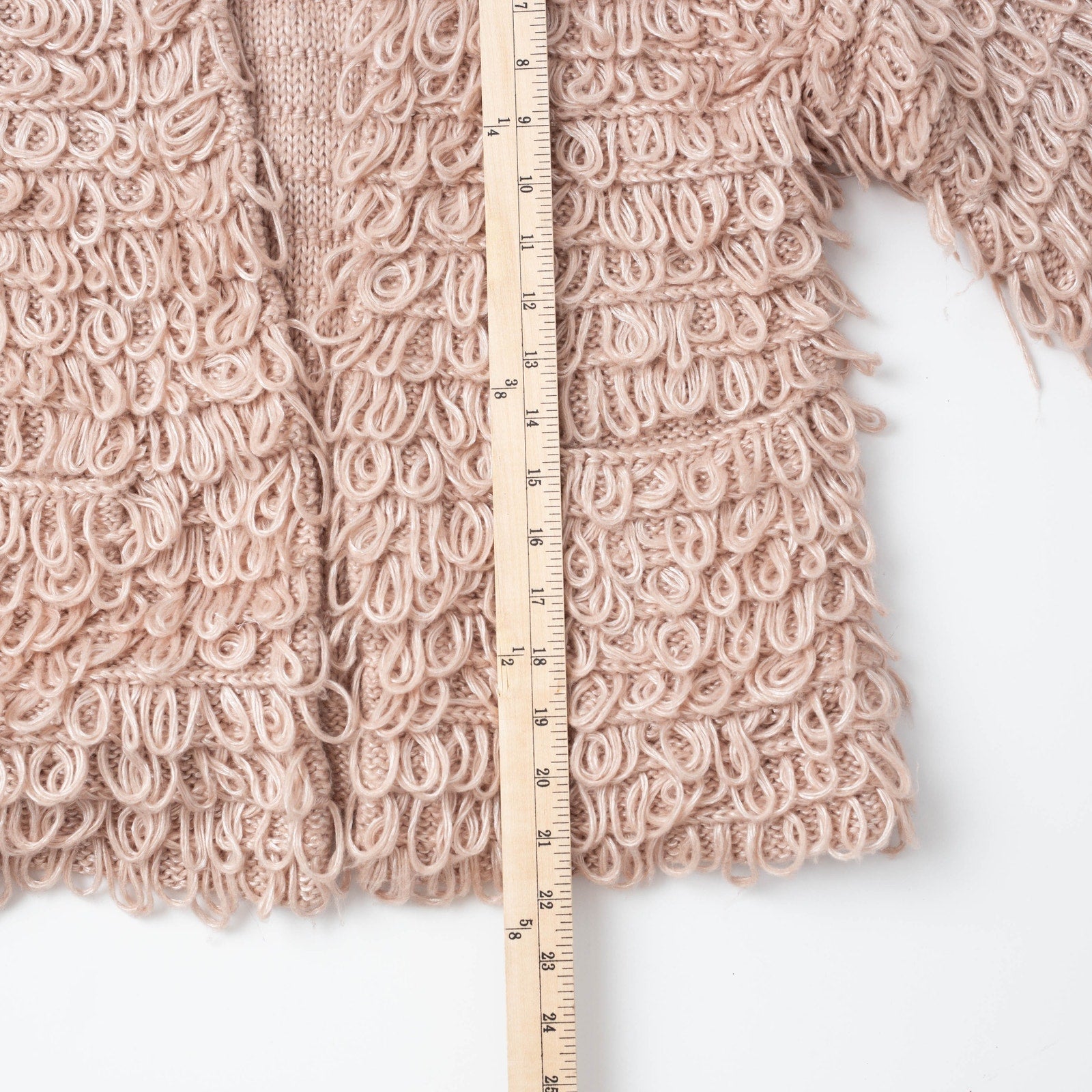 The Great. The Short Monster Loop Knit Cardigan Sweater Open Front TanAIAI - Wind & Song
