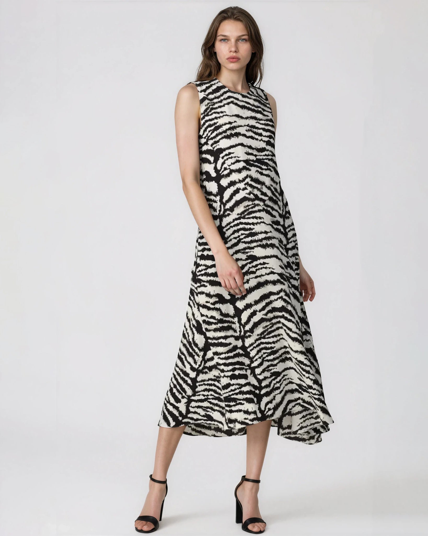Victor Alfaro Collective Zebra Printed Maxi Dress - Wind & Song
