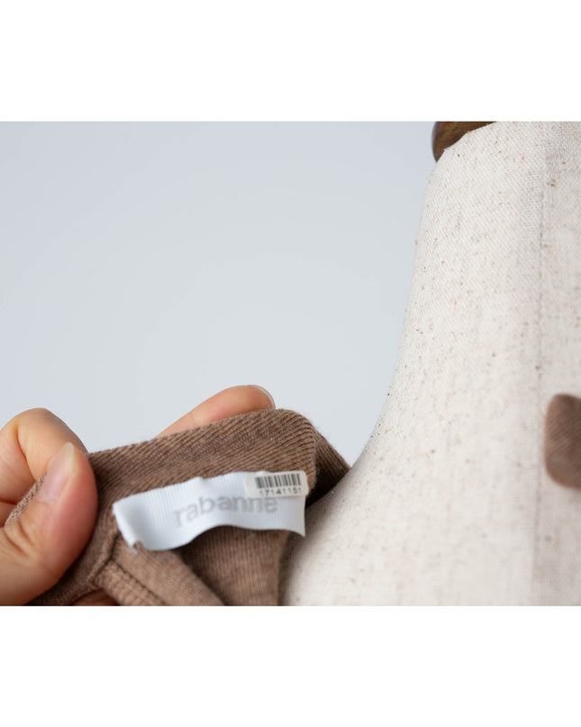 Rabanne Camel Knit Brown Wool Midi Dress