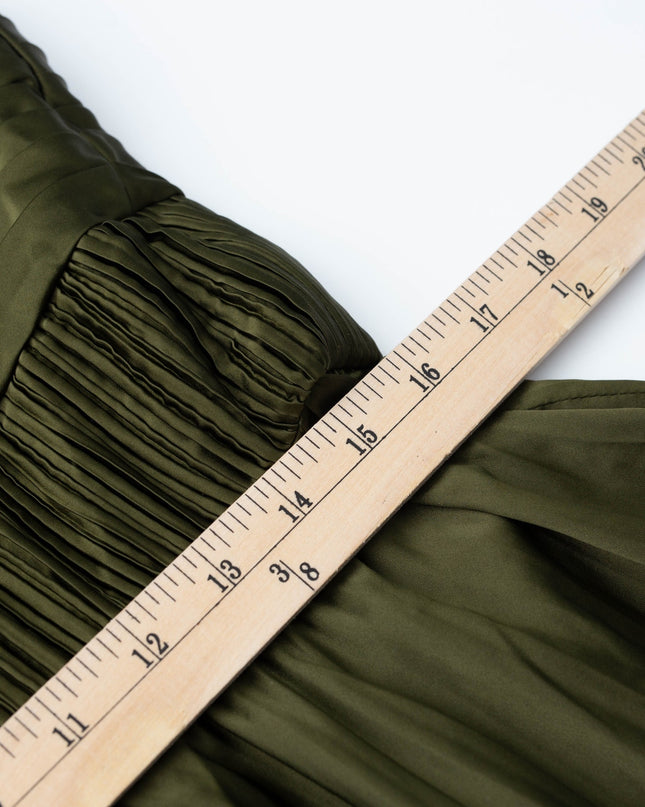 AMUR Green Satin Belle Dress