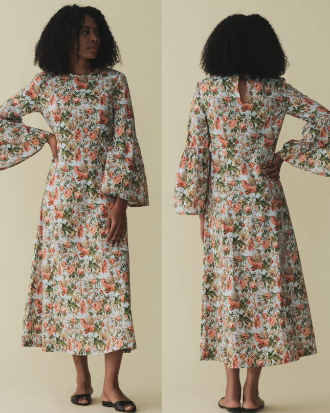Doen NWT Noisette Maxi Dress Calico Garden Liberty Fabric Size S