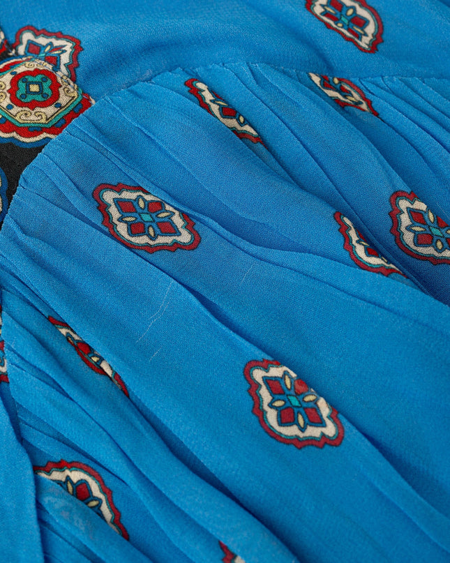 FARM Rio Anika Tiles Blue Maxi Dress