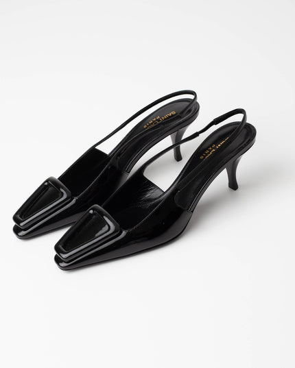 Saint Laurent Women's 24 Slingback Kitten Heel Pumps