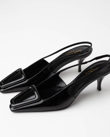 Saint Laurent Women's 24 Slingback Kitten Heel Pumps