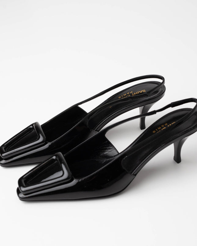 Saint Laurent Women's 24 Slingback Kitten Heel Pumps