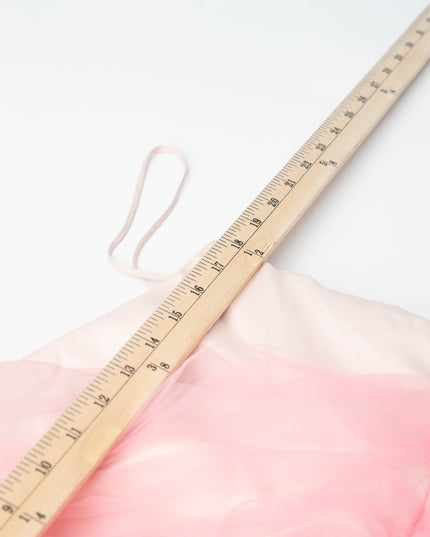 Badgley Mischka Pink One Shoulder Tulle Gown