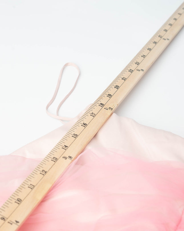 Badgley Mischka Pink One Shoulder Tulle Gown