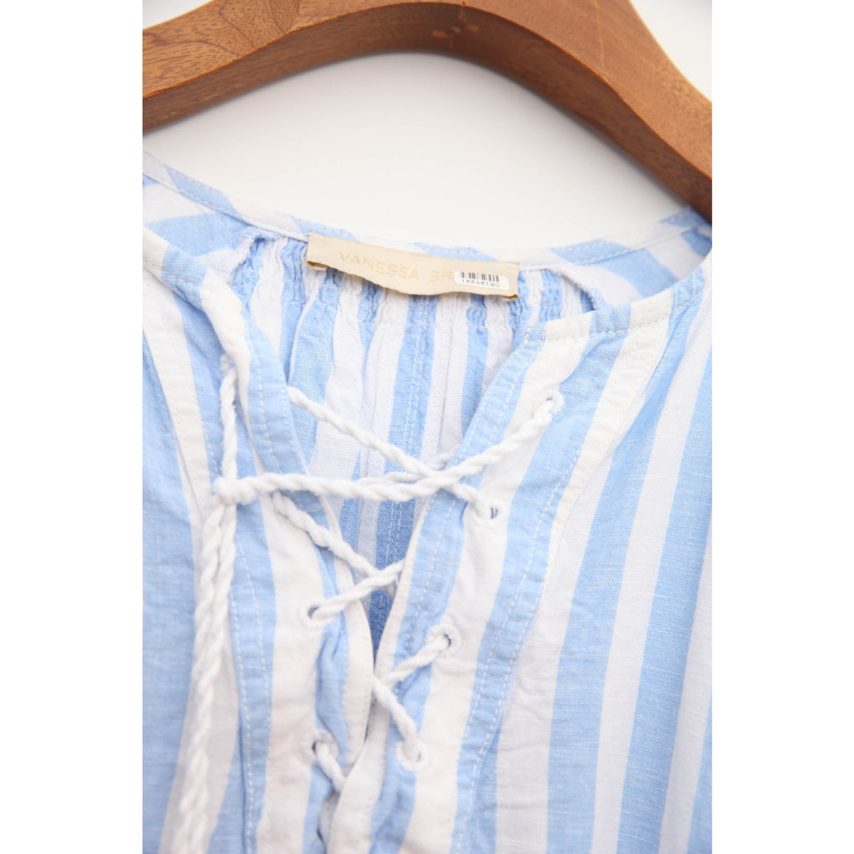 Vanessa Bruno Brooklyn Striped Midi Dress Blue/White Size S