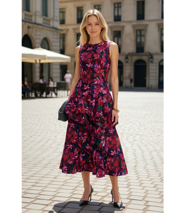 Ulla Johnson Pink Floral Mural Dress