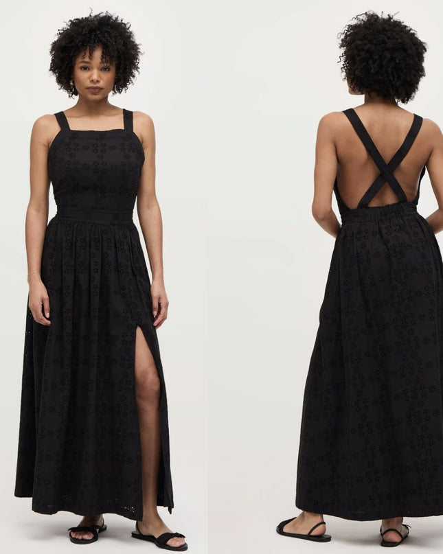 NWT Hill House Home The Eyelet Addie Dress Black Eyelet