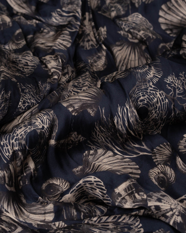 Co Puff Sleeve Black Printed Viscose Dress
