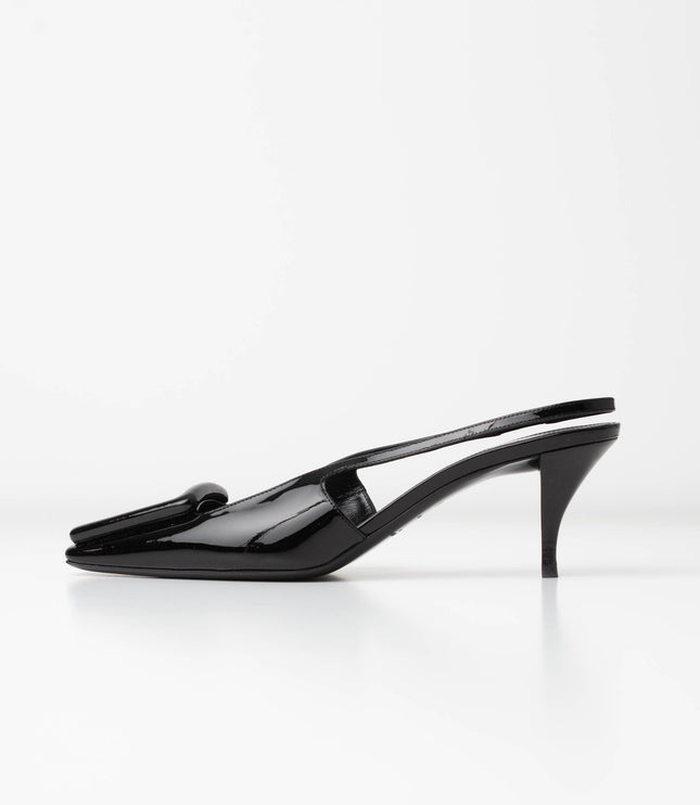 Saint Laurent Women's 24 Slingback Kitten Heel Pumps