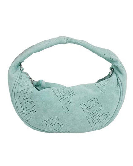 BY FAR hobo suede bag in Green