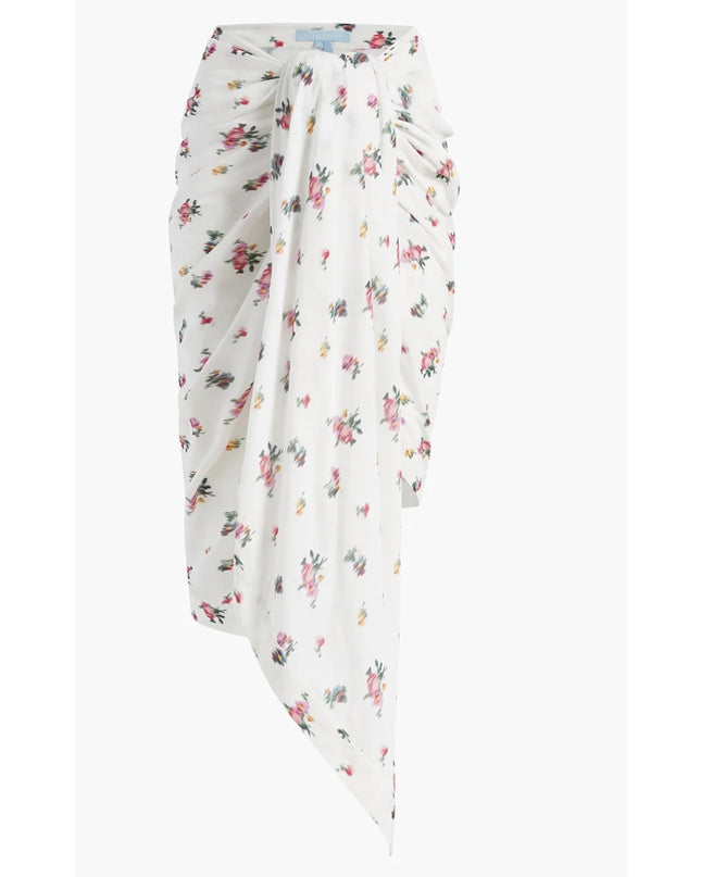 Hill House Home The Josie Pareo Ivory Ikat Floral Skirt