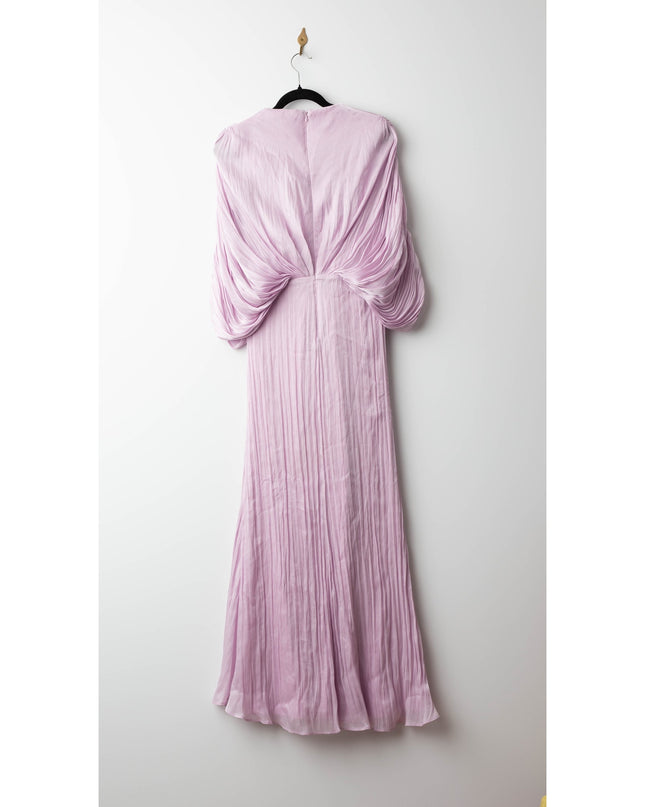 Badgley Mischka Pink Drape Dolman Gown