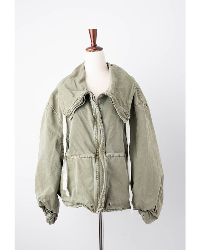 Co Green Rolled Collar Jacket