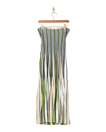 SIMKHAI Soleil Striped Knit-Jersey Midi Dress – Green – Size L- Pre-owned