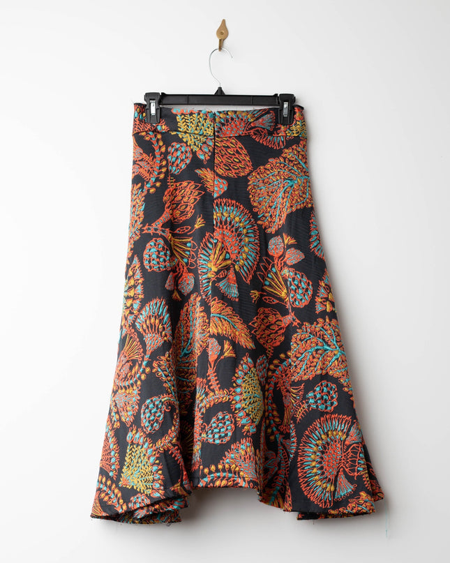La DoubleJ Milano Black Floral Jersey Skirt