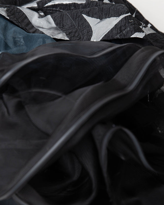 Oscar de la Renta Black Strapless Midi Dress