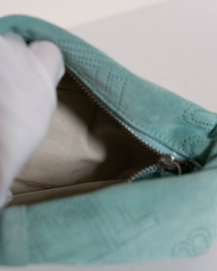 BY FAR hobo suede bag in Green