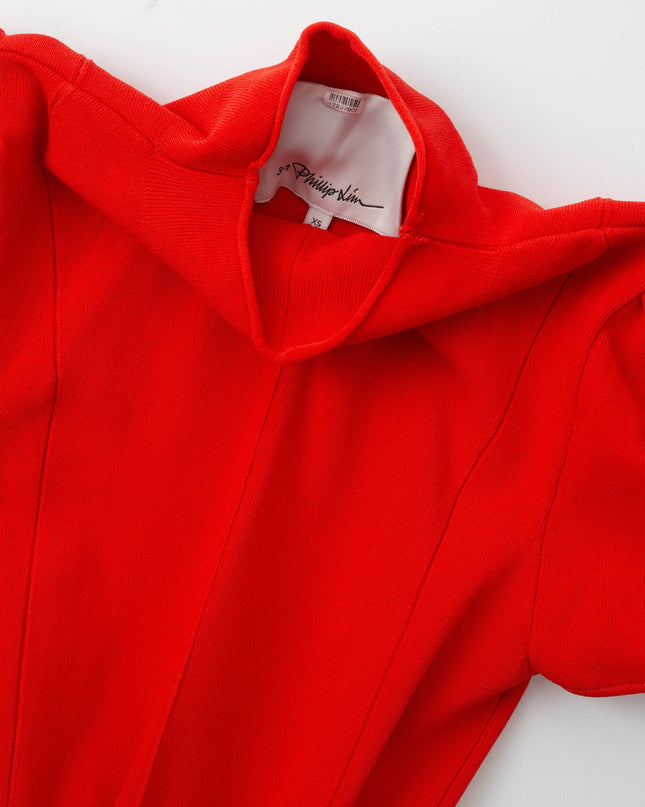 3.1 Phillip Lim Compact Rib Tulip Mini Dress in Red - Wind & Song