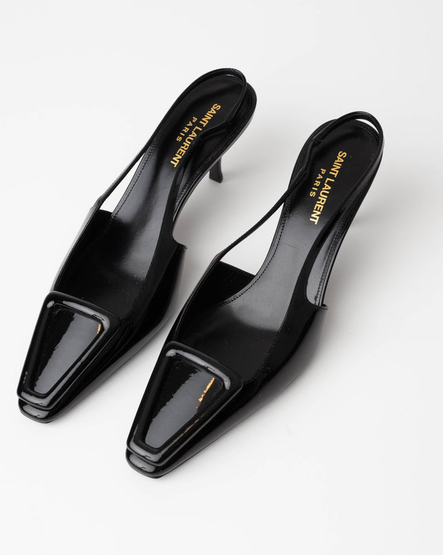 Saint Laurent Women's 24 Slingback Kitten Heel Pumps