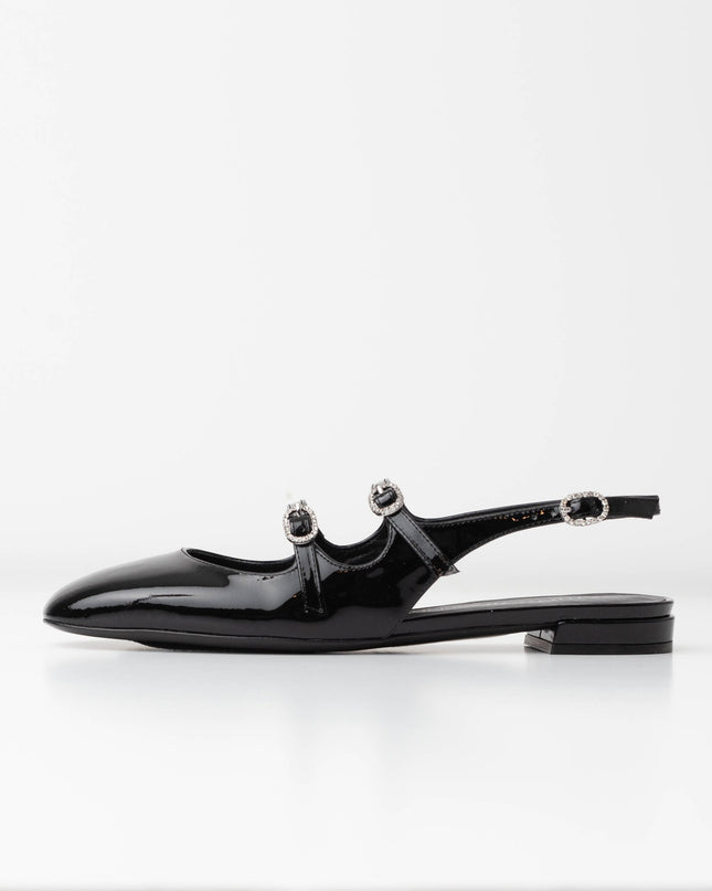 Stuart Weitzman  Clarice Patent Leather Slingback Flats