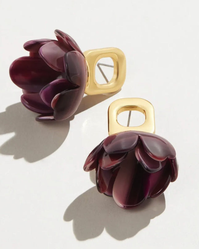 Lele Sadoughi Rose Petal Earrings