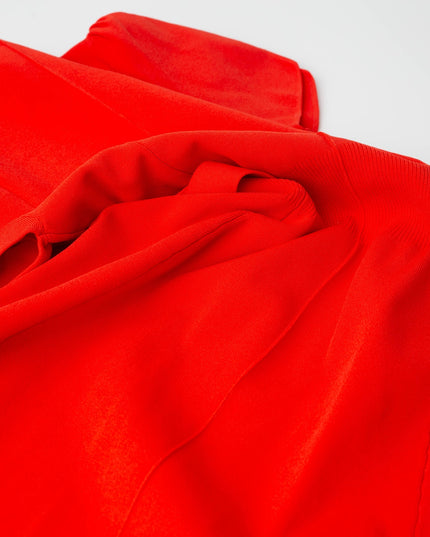 3.1 Phillip Lim Compact Rib Tulip Mini Dress in Red