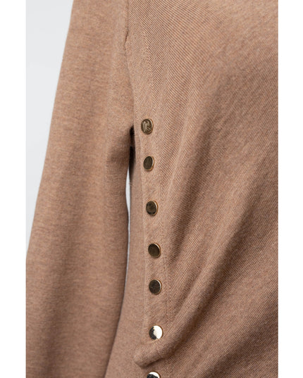 Rabanne Camel Knit Brown Wool Midi Dress