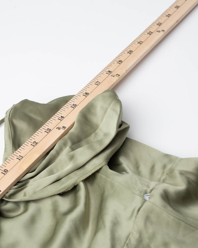 Reformation Sage Green Hensley Silk Dress