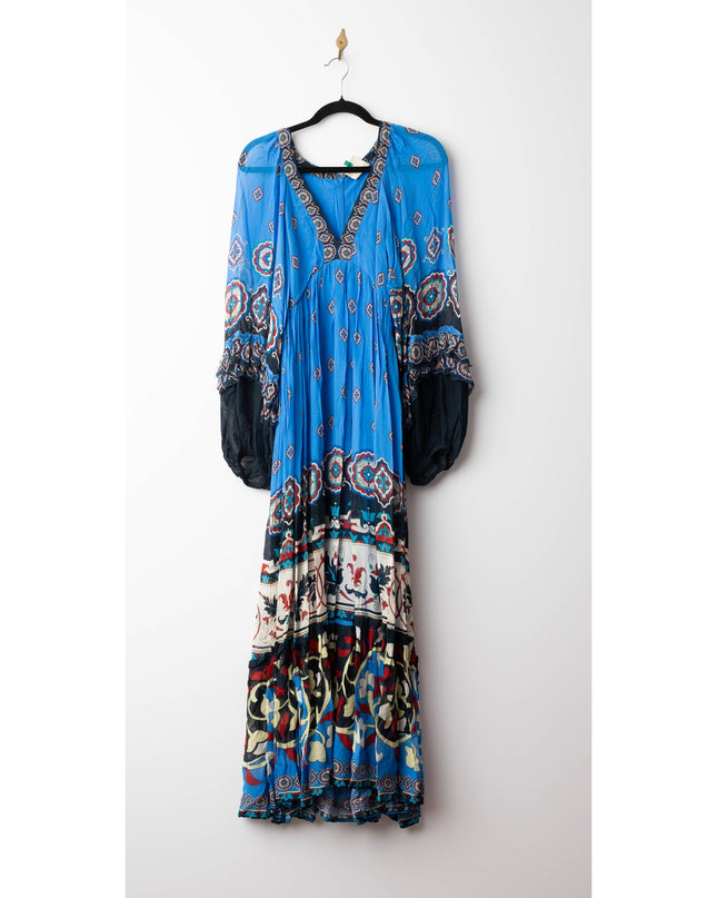 FARM Rio Anika Tiles Blue Maxi Dress