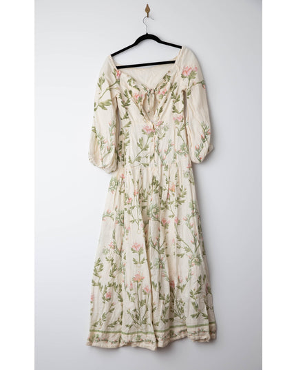 Agua by Agua Bendita Senlis Oasis Off-The-Shoulder Linen Maxi Dress